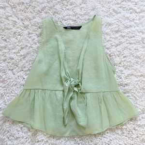Zara tie front top